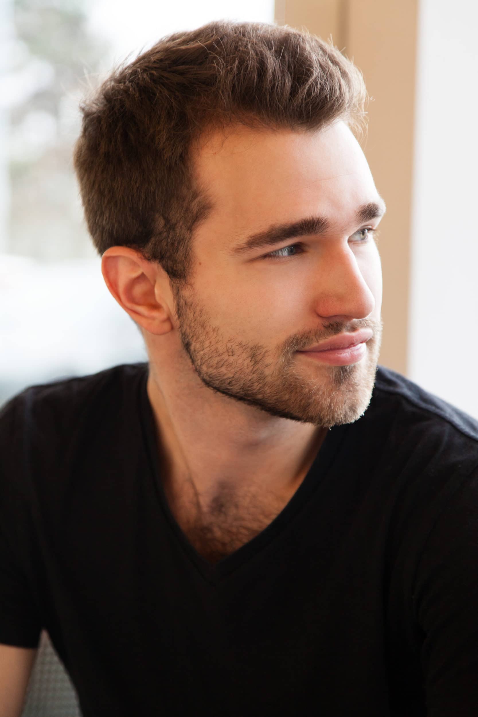 Face portrait of a handsome young man